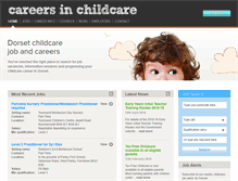 Tablet Screenshot of childcarejobsdorset.co.uk